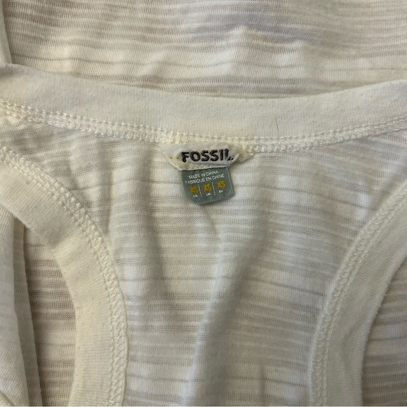FOSSIL Y2K White Burnout Racerback Tank XS - Picture 14 of 14